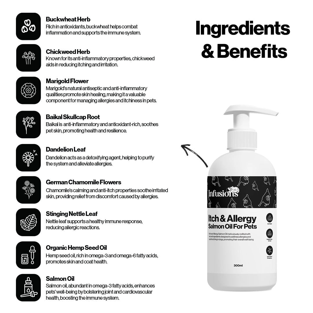 Infusions Itch & Allergy Salmon Oil For Pets