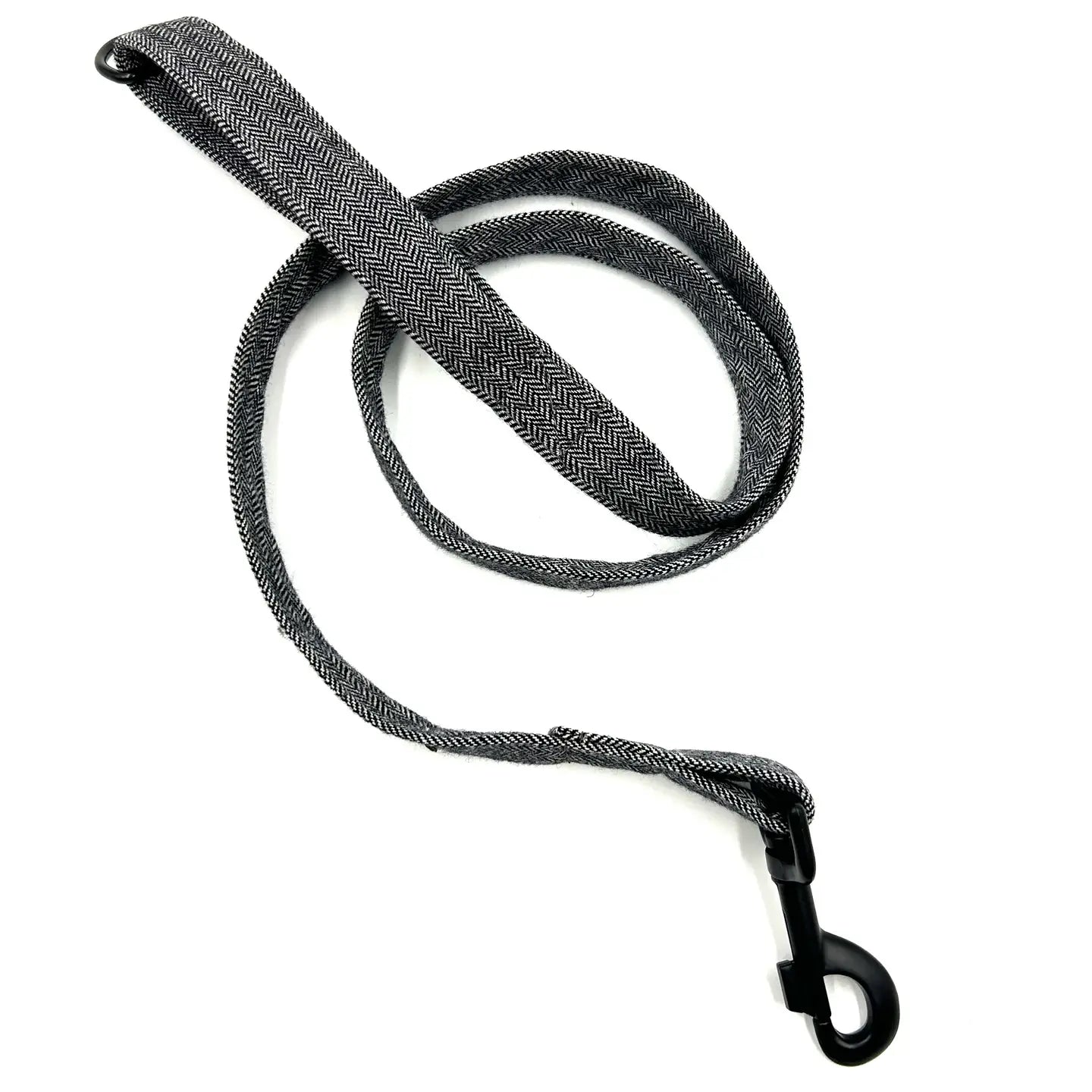 Barkley and Fetch Grey Herringbone Dog Lead