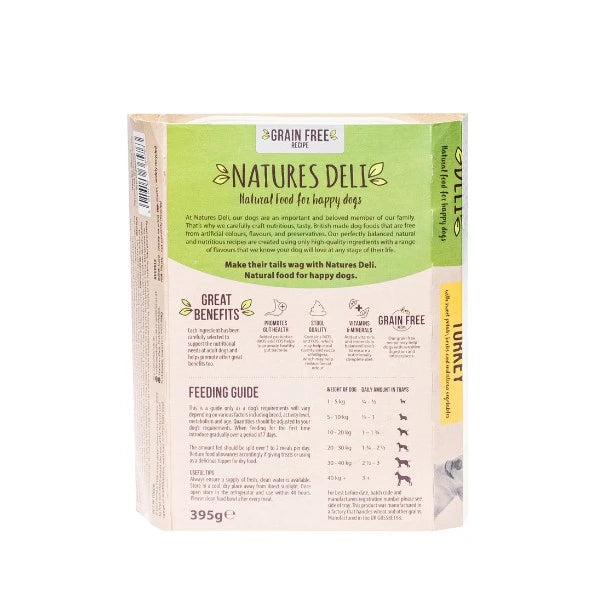 Natures Deli Adult Grain Free Turkey 395g