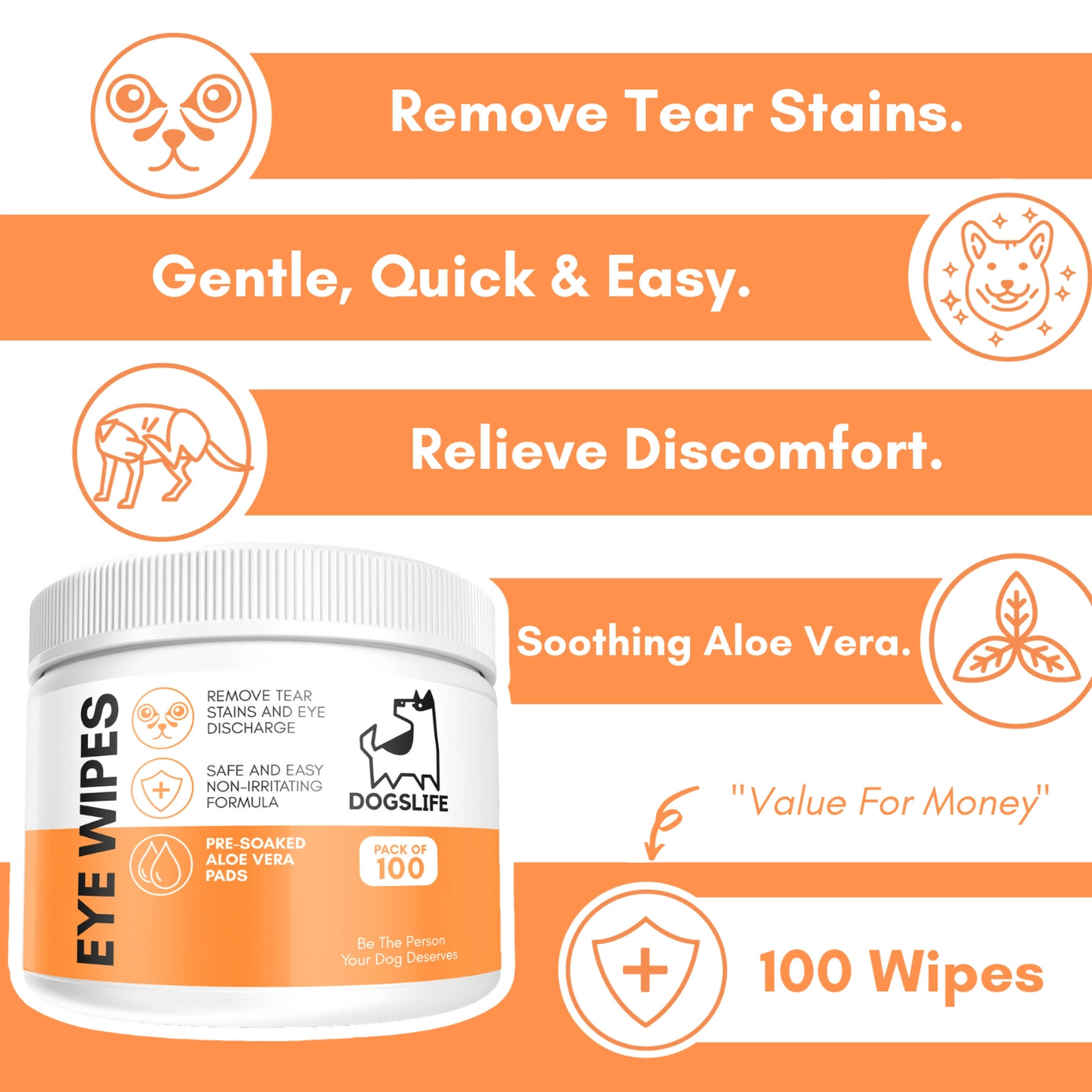 Our Dogs Life Eye Wipes For Dogs