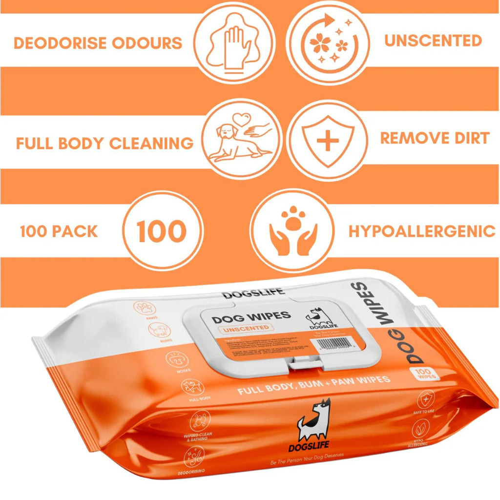 Our Dogs Life Unscented Dog Grooming Wipes