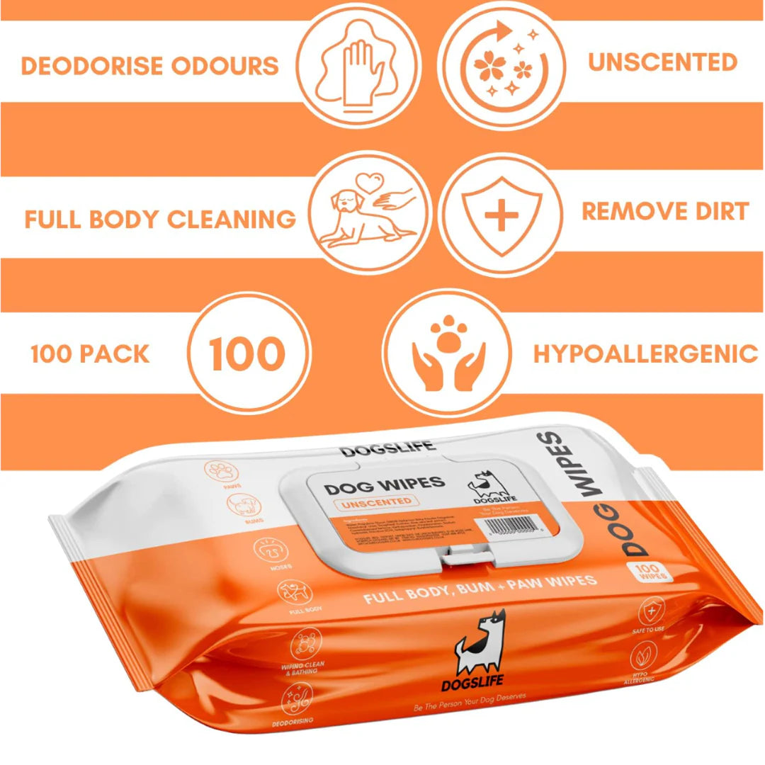 Our Dogs Life Unscented Dog Grooming Wipes