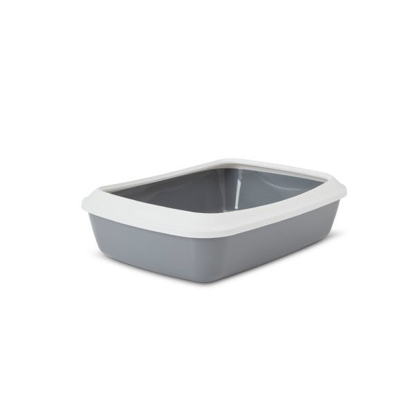 Savic Iriz 50 Litter Tray + Rim White/Cold Grey