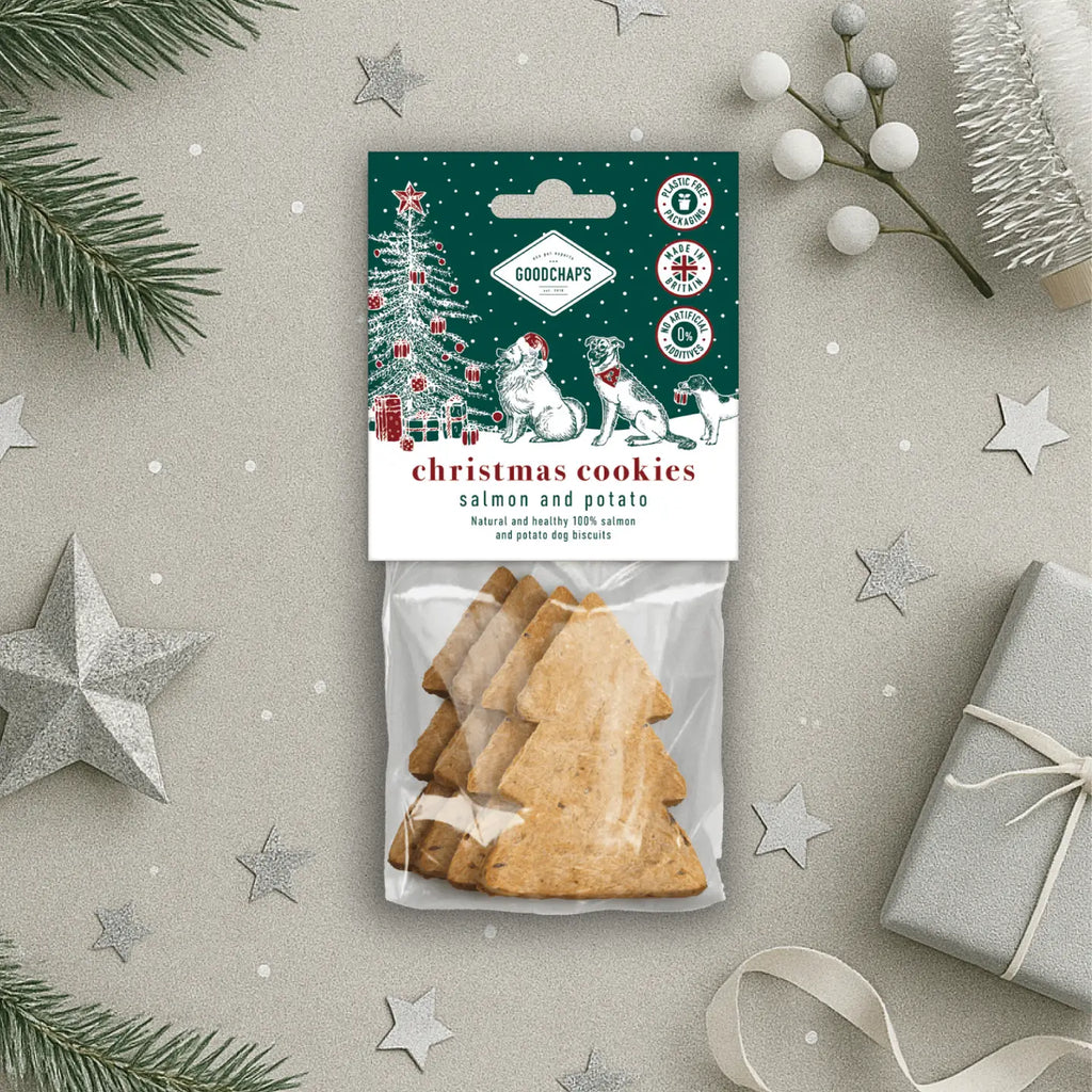 Goodchaps Christmas Cookies Natural Salmon Dog Treats