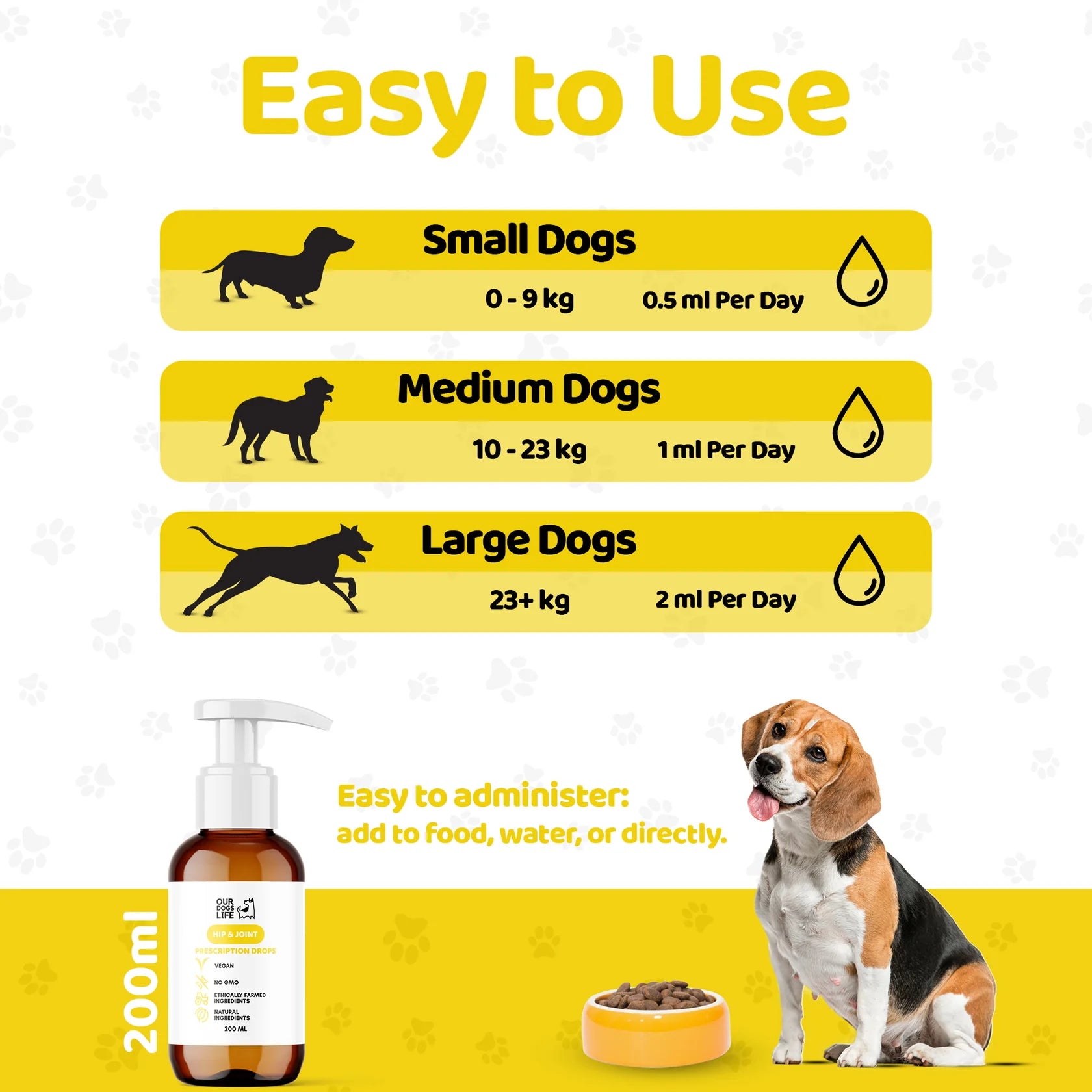 Our Dogs Life Joint & Hip Supplement Drops for Dogs