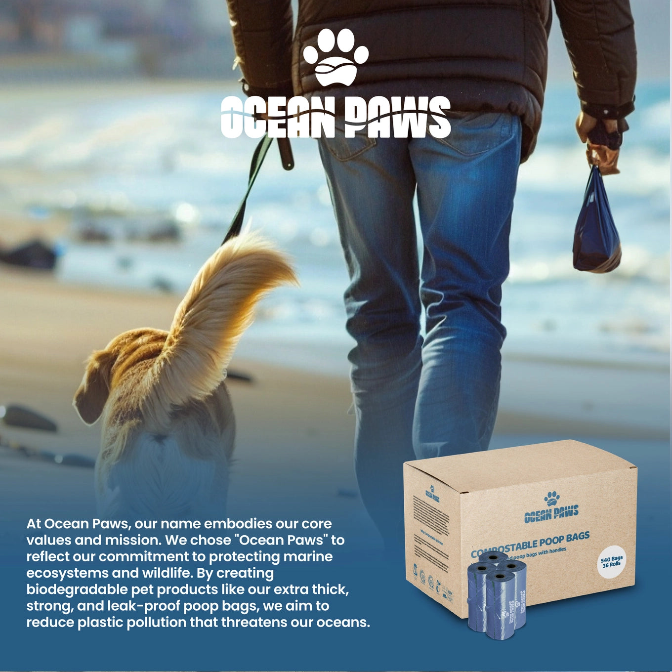 Ocean Paws Compostable Dog Poo Bags