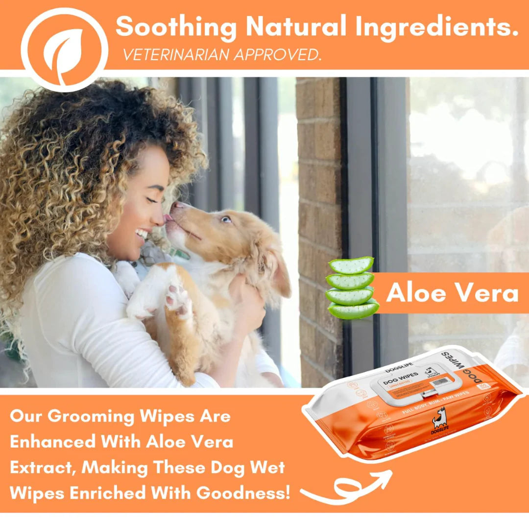 Our Dogs Life Unscented Dog Grooming Wipes