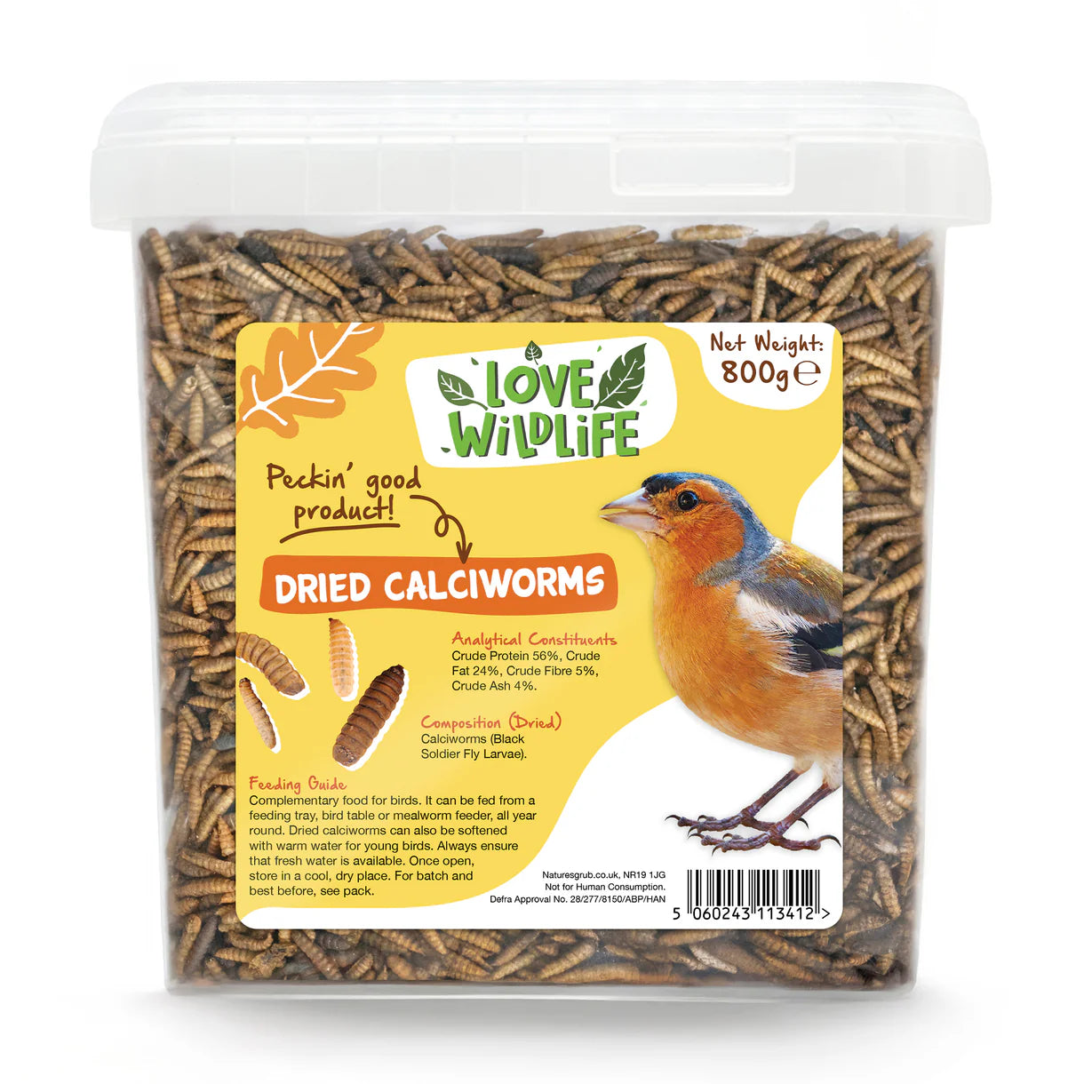 Love Wildlife Dried Calciworms 800g