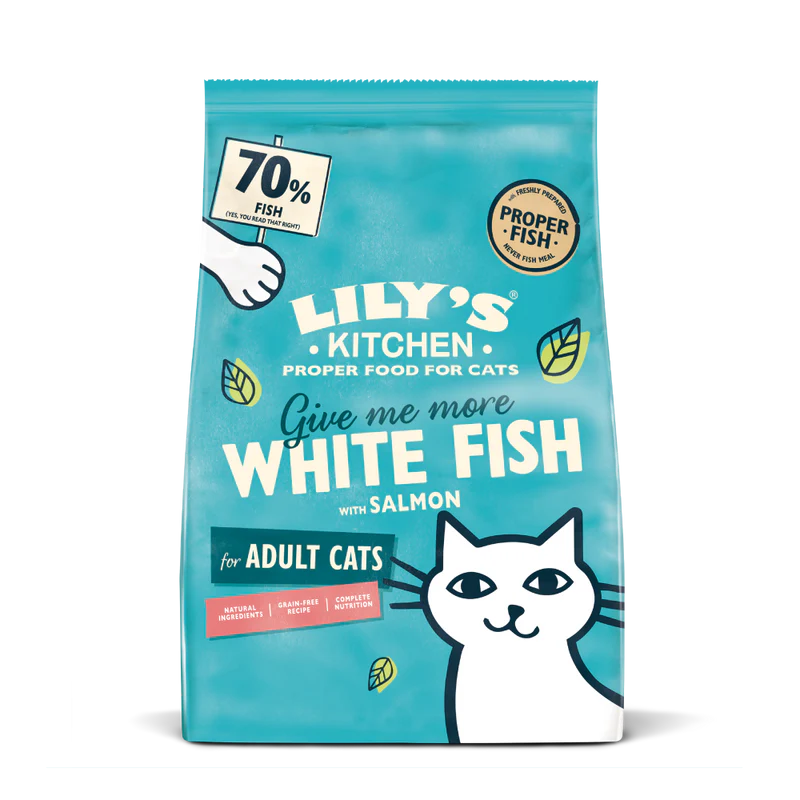 Lilys Kitchen White Fish with Salmon Dry Cat Food 800g