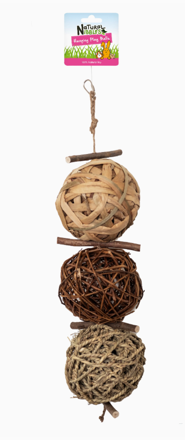 Natural Nibbles - Hanging Play Balls, Rabbit Chew Toys