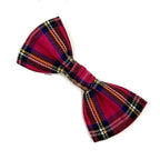 Barkley and Fetch Bright Pink Tartan Bowtie