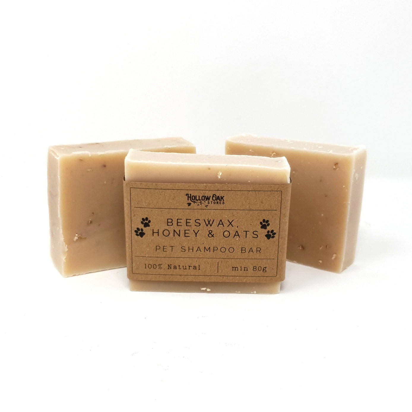 Hollow Oak Stores Natural Pet Shampoo Bar - Beeswax, Honey & Oats
